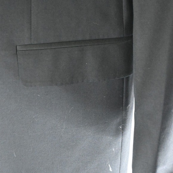 Joseph Feiss 44L Black Wool 2 Button Suit Jacket Blazer Sport Coat - Picture 3 of 10